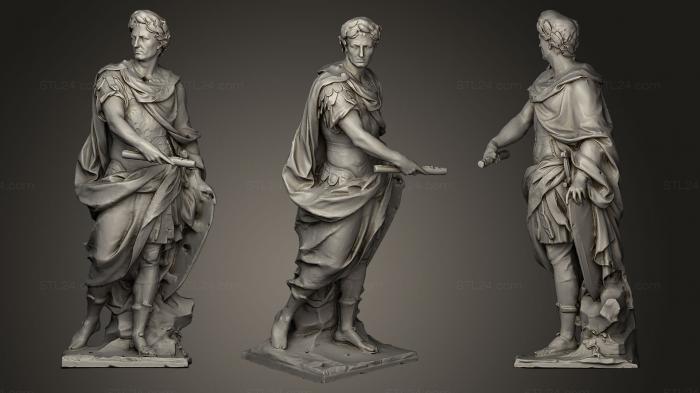 Статуи античные и исторические (Юлий Цезарь, STKA_0873) 3D модель для ЧПУ станка